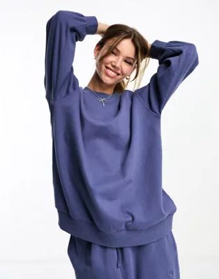 Miss Selfridge sweatshirt and joggers co-ord in indigo blue | ASOS (Global)