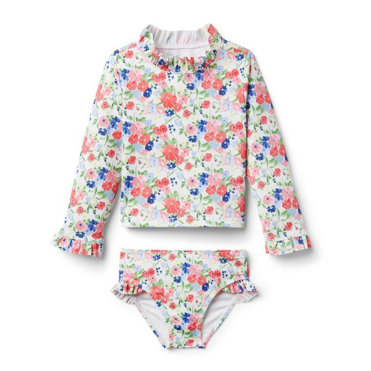 Floral Ruffle Rash Guard Set | Janie and Jack