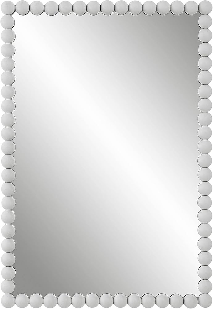 Uttermost Serna 30 x 20.5 Rectangular White Finish Dot Wall Mirror | Amazon (US)