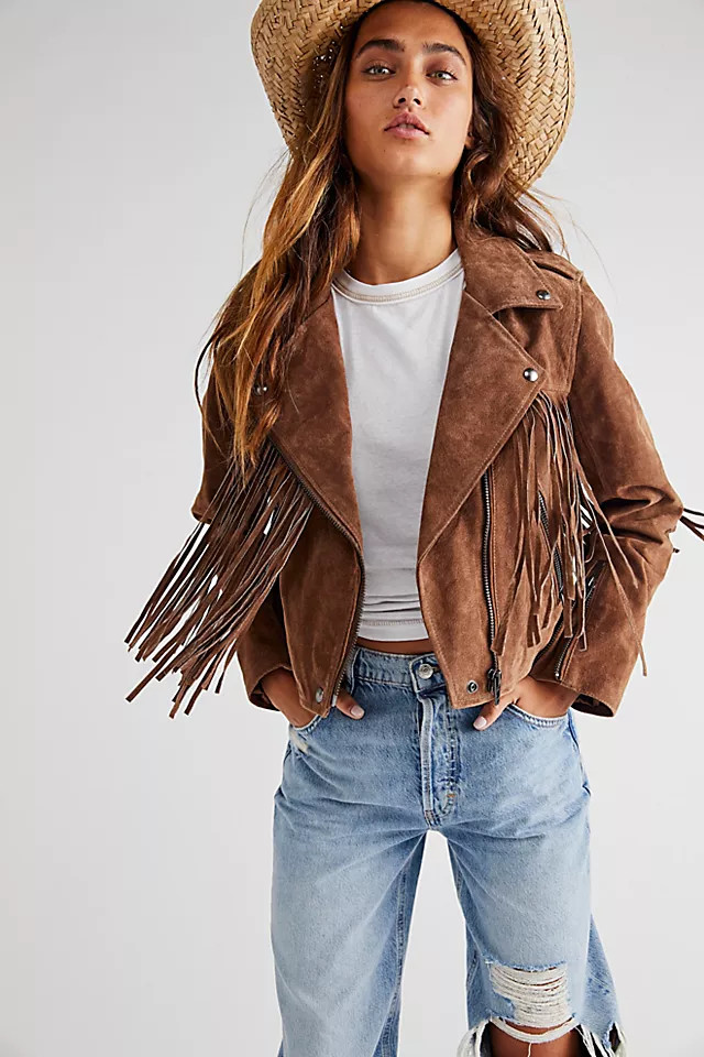 Fringed Suede Moto Jacket | Free People (Global - UK&FR Excluded)