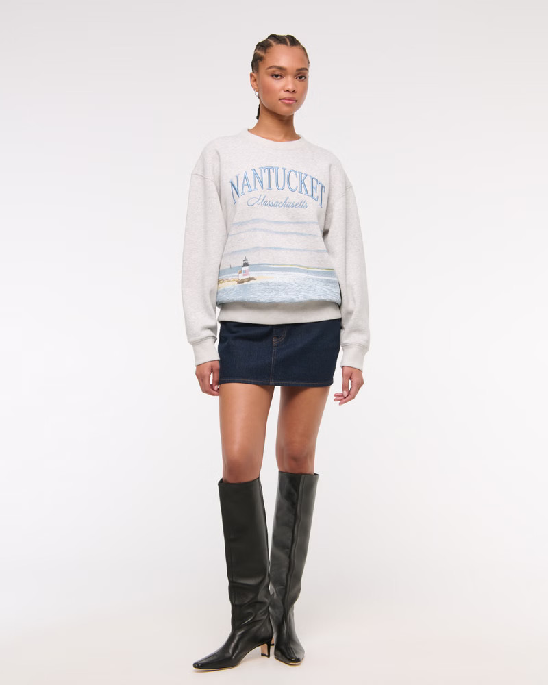 Women's East Coast Vintage Sunday Crew | Women's New Arrivals | Abercrombie.com | Abercrombie & Fitch (US)