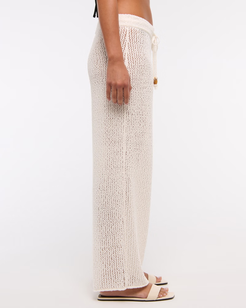 Mid Rise Crochet-Style Coverup Pant | Abercrombie & Fitch (US)