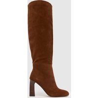 schuh Draya Suede Knee High Boots in Brown | Schuh