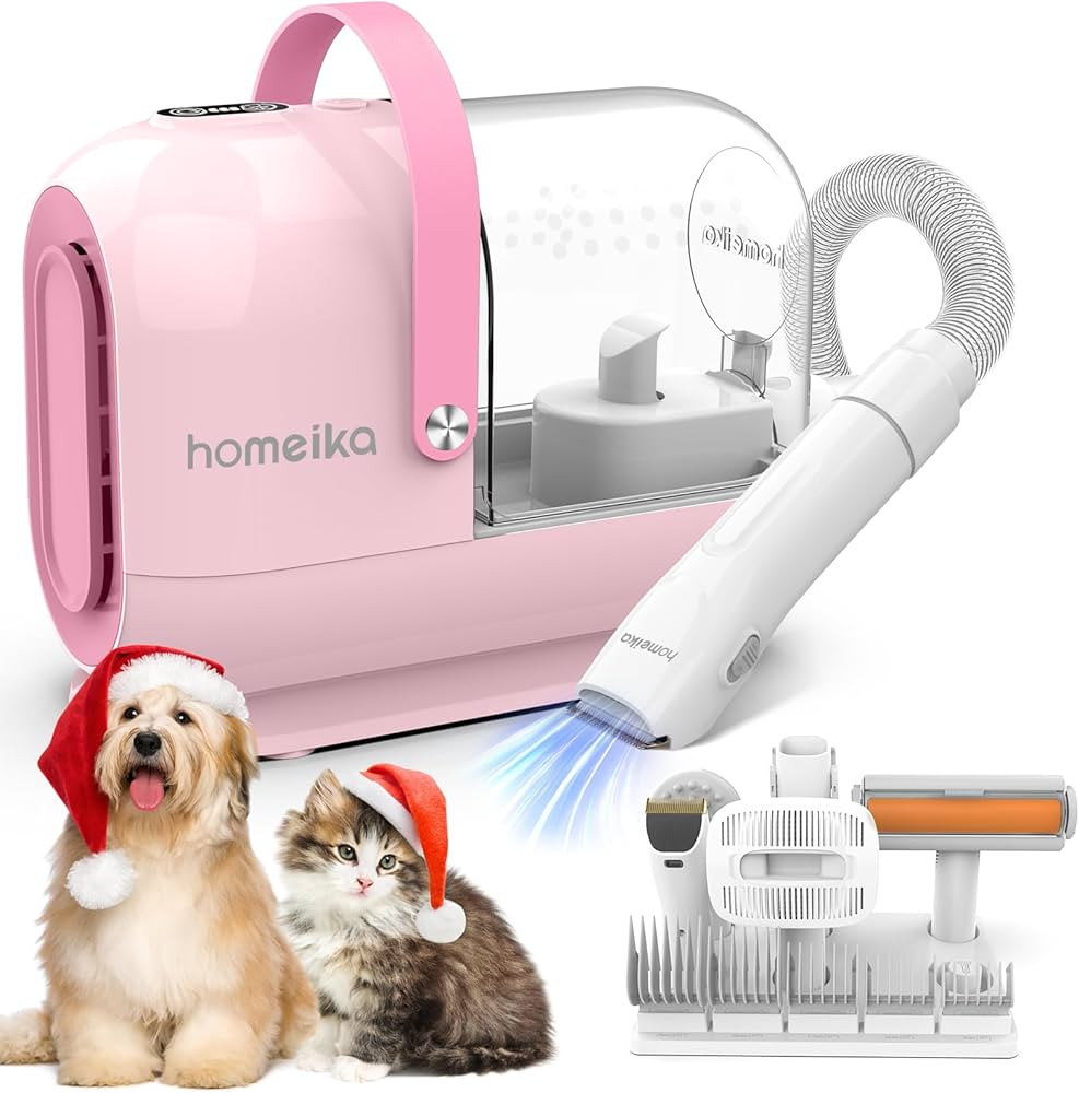 Homeika 3L Pet Grooming Kit & Dog Hair Vacuum, 99% Pet Hair Suction Pet Vacuum Groomer with 7 Pet... | Amazon (US)