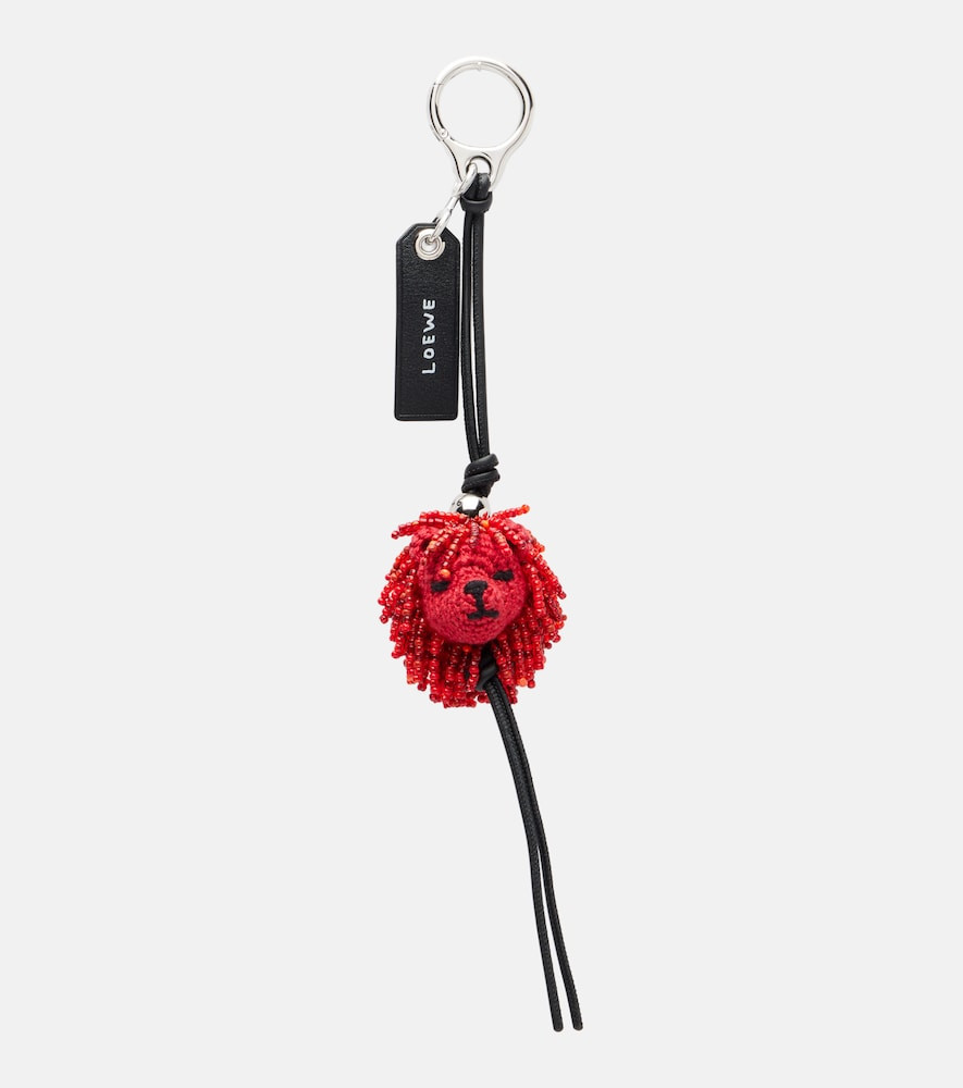 Loewe Lion beaded crochet bag charm | Mytheresa (US/CA)