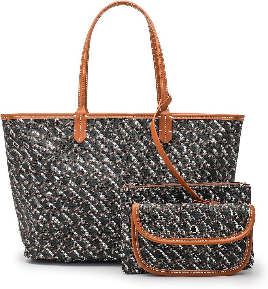 Women's Puffer Tote Handbags Purse Sets for Women Large Leather Clutch Dupes Hobo Shoulder Bag fo... | Amazon (US)