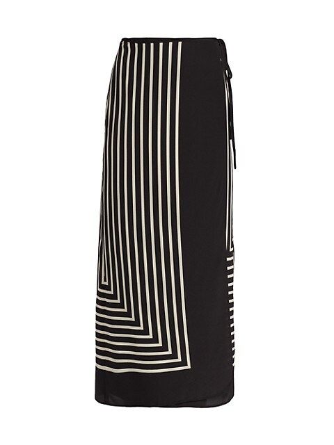 Monogram Silk Jacquard Wrap Skirt | Saks Fifth Avenue
