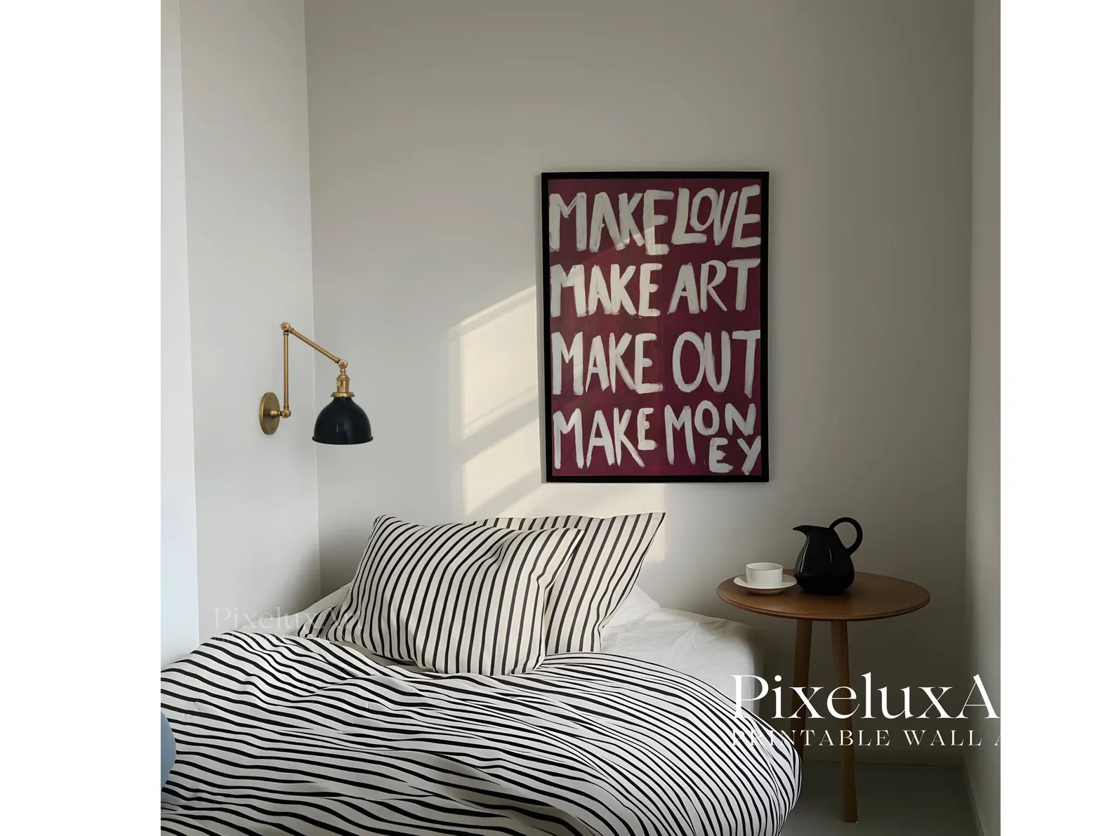 Make Love Make Art Trendy Collage Print, Red Typography Wall Art Print, Bold Quote Poste | Etsy (Global)