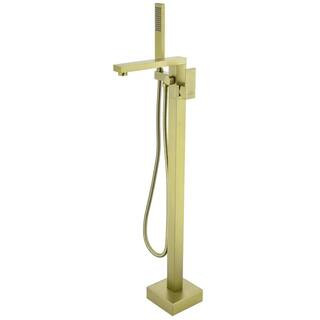 CASAINC 1-Handle Freestanding Tub Faucet with Handheld Shower in Gold-MCS97-BG - The Home Depot | The Home Depot