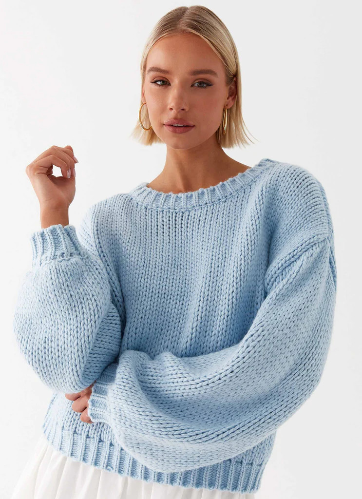 Costella Knit Sweater - Blue | Peppermayo (Global)