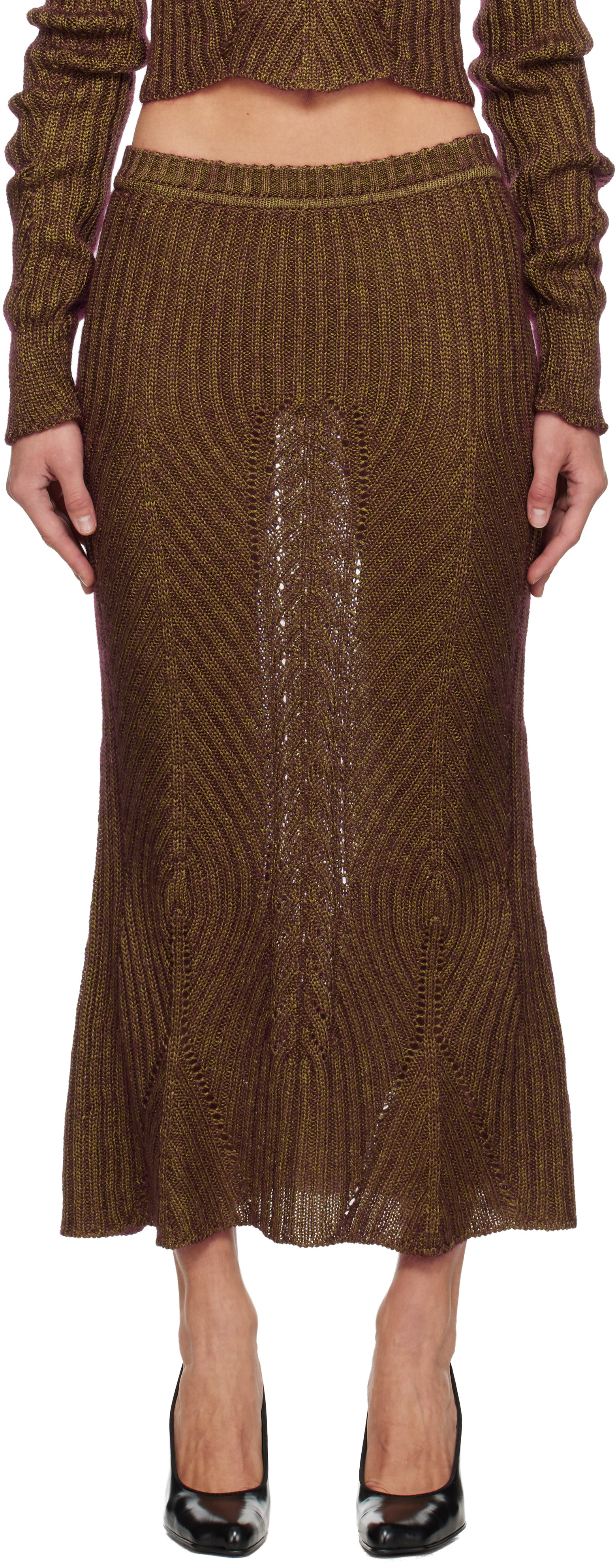 Vivienne Westwood Brown Mary Maxi Skirt | SSENSE