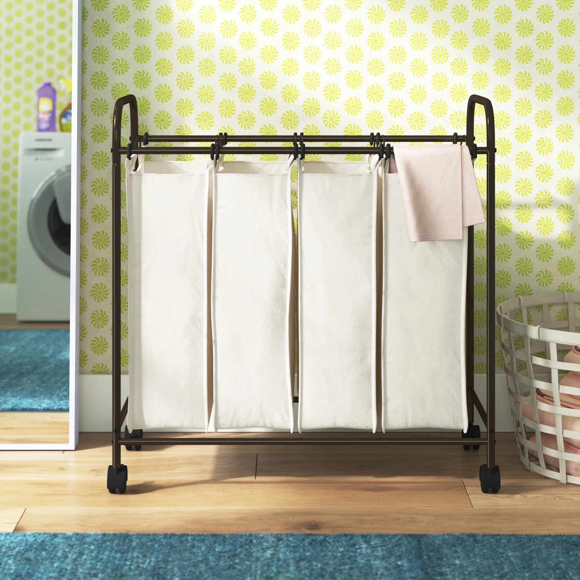 Rolling Laundry Sorter with Handles | Wayfair North America