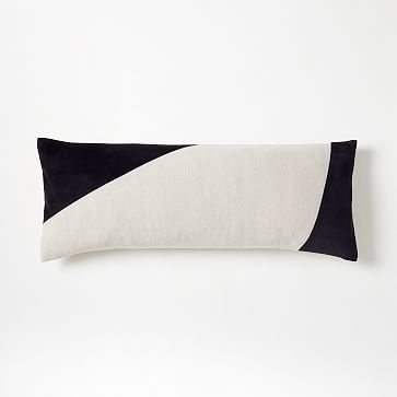 Cotton Linen & Velvet Corners Pillow Cover | West Elm | West Elm (US)