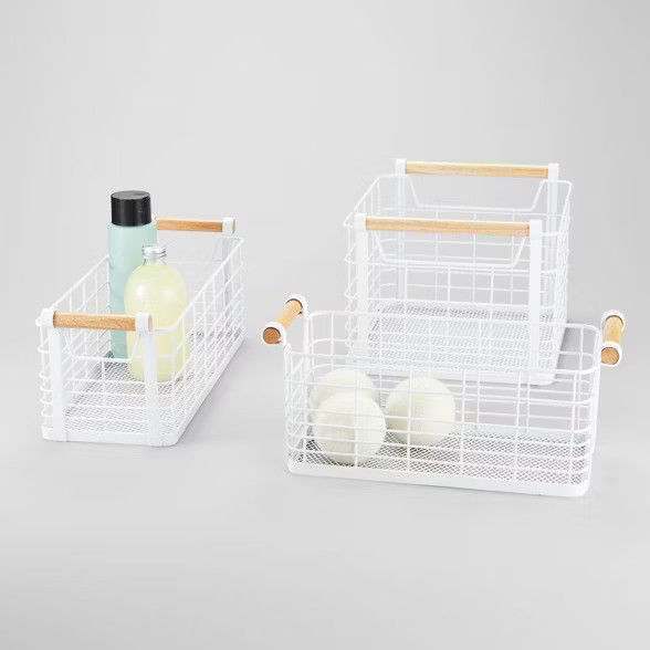 Small Natural Wood Handles Milk Crate - Brightroom™ | Target