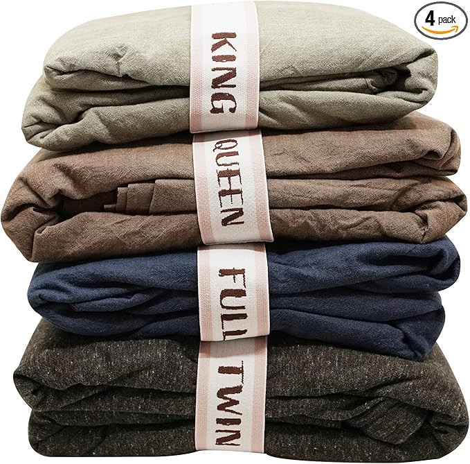 ECOHomes Bed Sheet Organizer and Storage Size Label Bands | Bed Sheets Set Organizers for Linen C... | Amazon (US)