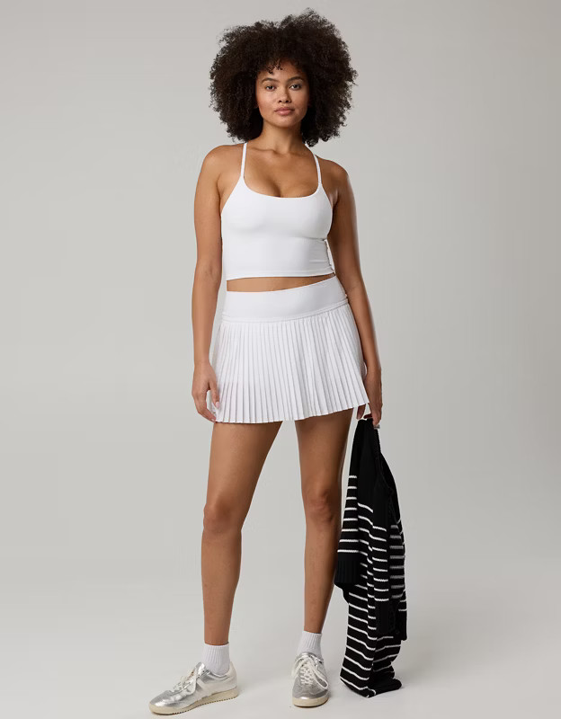 OFFLINE By Aerie Real Me Xtra Strappy Longline Sports Bra | American Eagle Outfitters (US & CA)