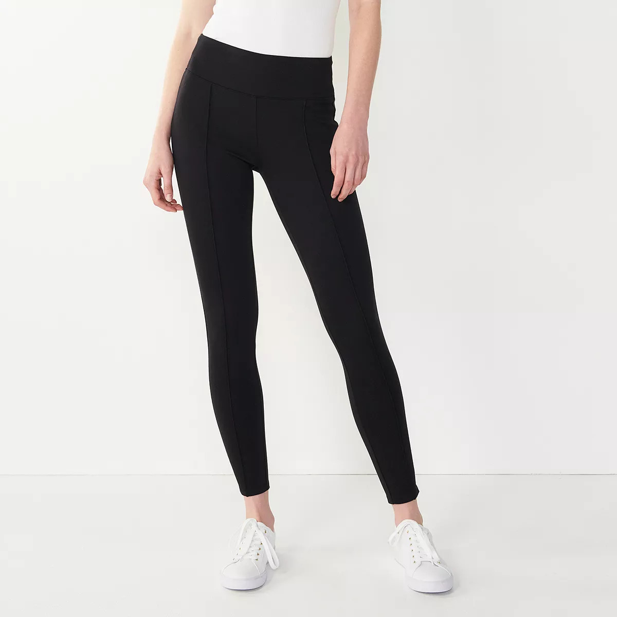 Women's Nine West Seamed Tummy-Control Ponte Leggings | Kohl's