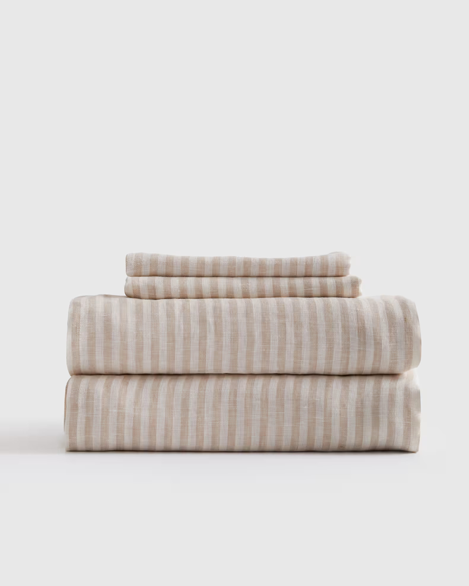 European Linen Stripe Sheet Set | Quince in Natural/White Stripe | Quince