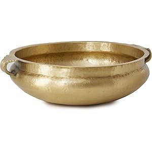 Serene Spaces Living Gold Brass Handmade Hammered Metal Decorative Bowl– Perfect as Home Decor Count | Amazon (US)