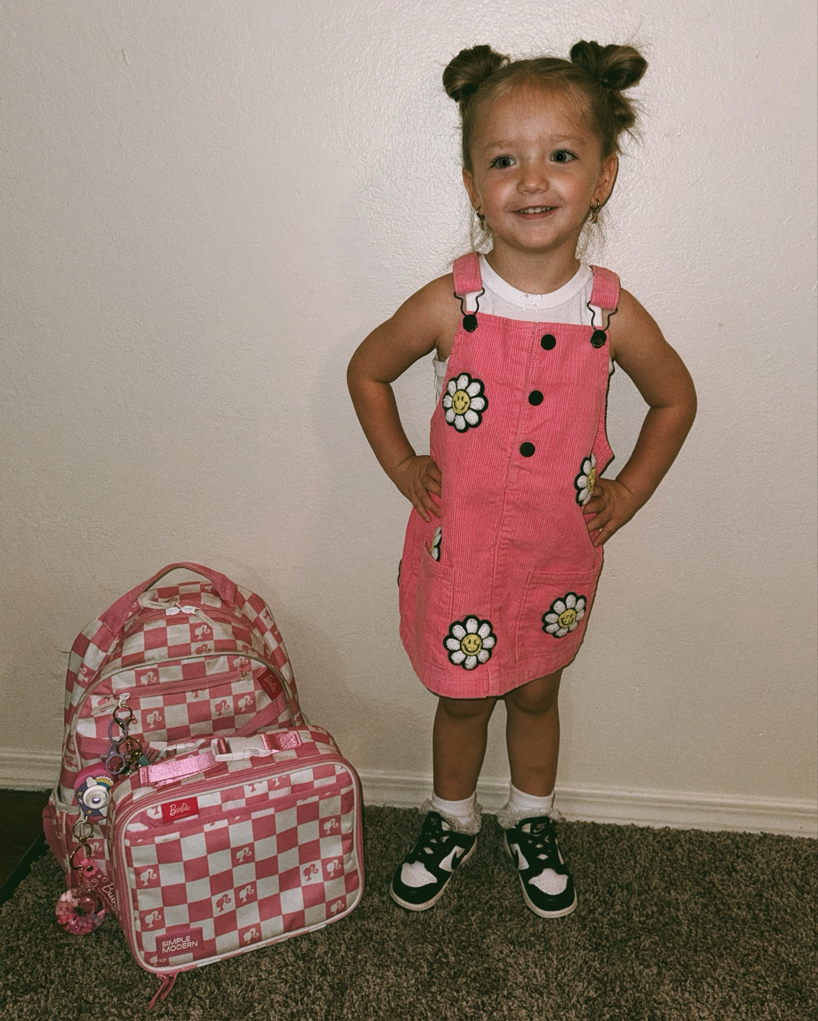 Mixing sweet + sporty for school today, I’m OBSESSED with this combo! everything linked, including her backpack + lunchbox 💗🛍️ @Nike US 

#LTKmomlife #LTKBaby #LTKKids