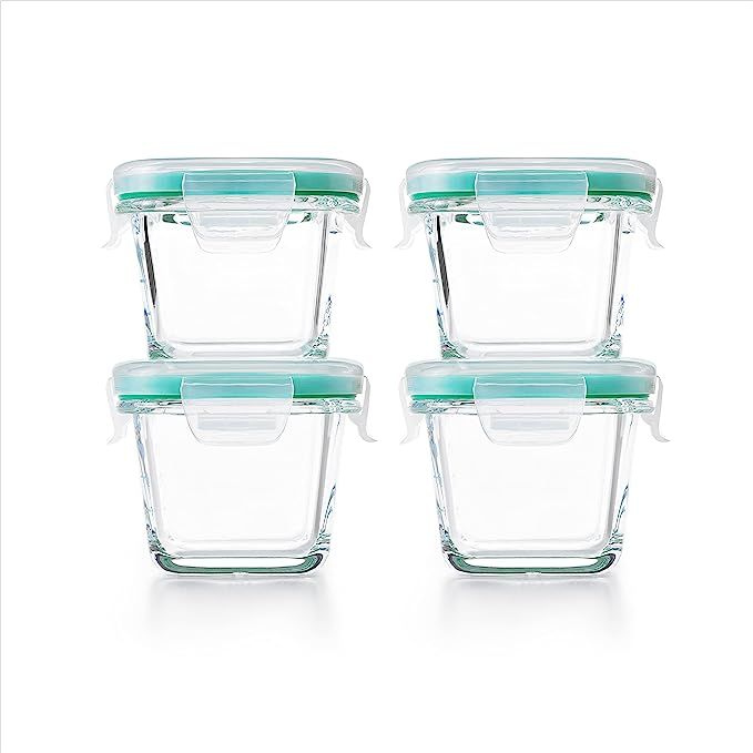 OXO Good Grips 4-Piece Smart Seal Leakproof Mini Glass Container Set | Amazon (US)