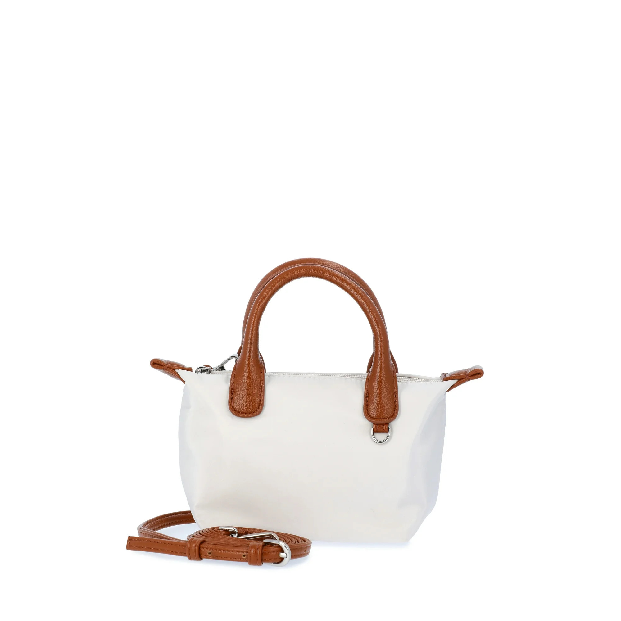 No Boundaries Women's Mini Tote Crossbody Bag, Cream - Walmart.com | Walmart (US)