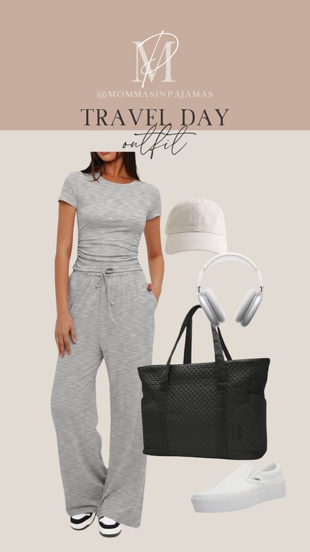 A must-have cozy set for a travel day. I added some of my travel essentials! travel day look, airport outfit, roadtrip look

#LTKfitness #LTKSeasonal #LTKstyletip