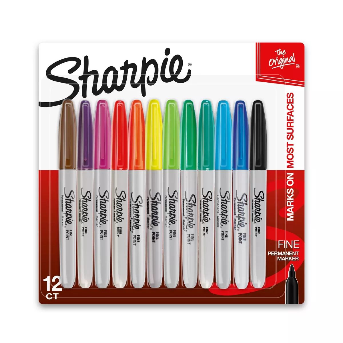 Sharpie 12pk Permanent Markers Fine Tip Multicolored | Target