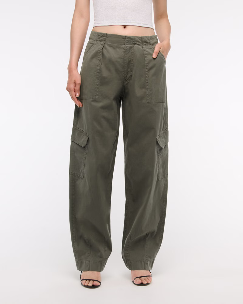 Mid Rise Barrel Cargo Pant | Abercrombie & Fitch (US)