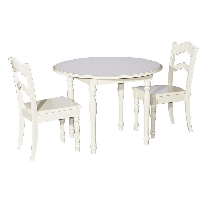 Youth Table and 2 Chairs in White by Linon | Homethreads