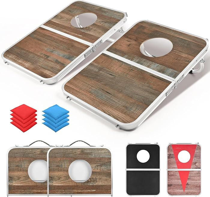 ROPODA Portable Cornhole Board Set,24x16 / 30\u00d720in Corn Hole Games for Adults with 8 Bean Ba... | Amazon (US)
