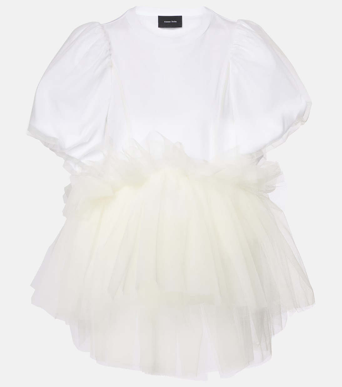 Tulle and cotton jersey top | Mytheresa (US/CA)