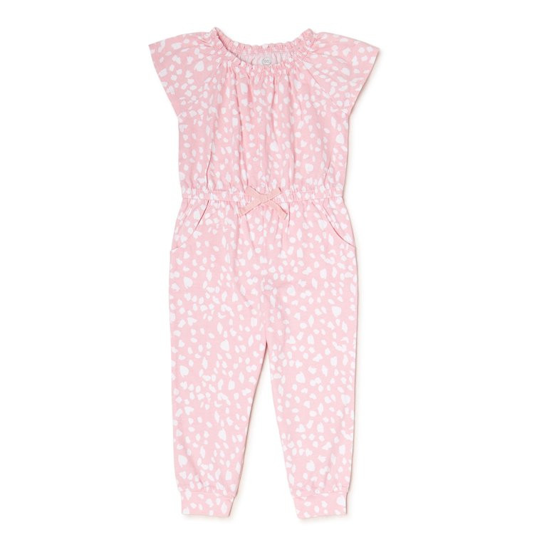 Wonder Nation Baby and Toddler Girls' Print Romper | Walmart (US)