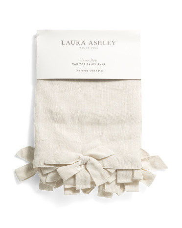 Set Of 2 38x84 Linen Blend Bow Window Panels | TJ Maxx