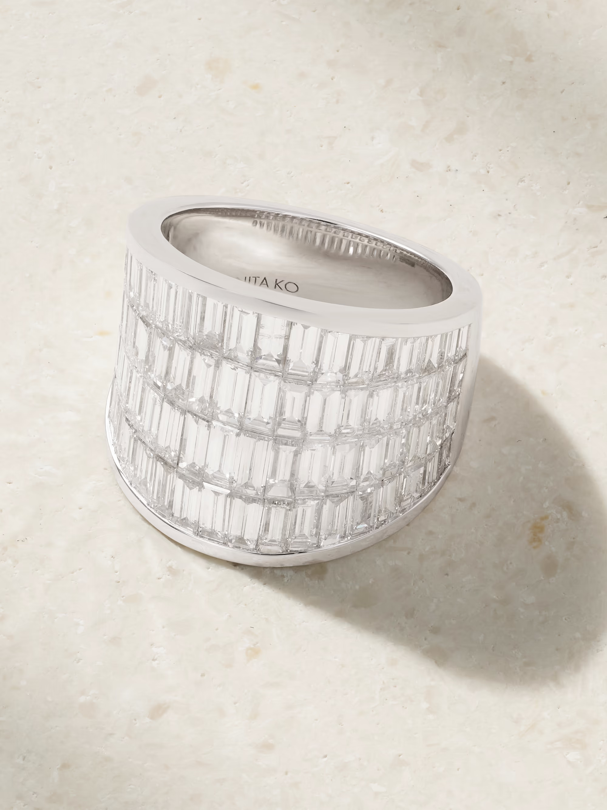 Galaxy 18-karat white gold diamond ring | NET-A-PORTER (US)