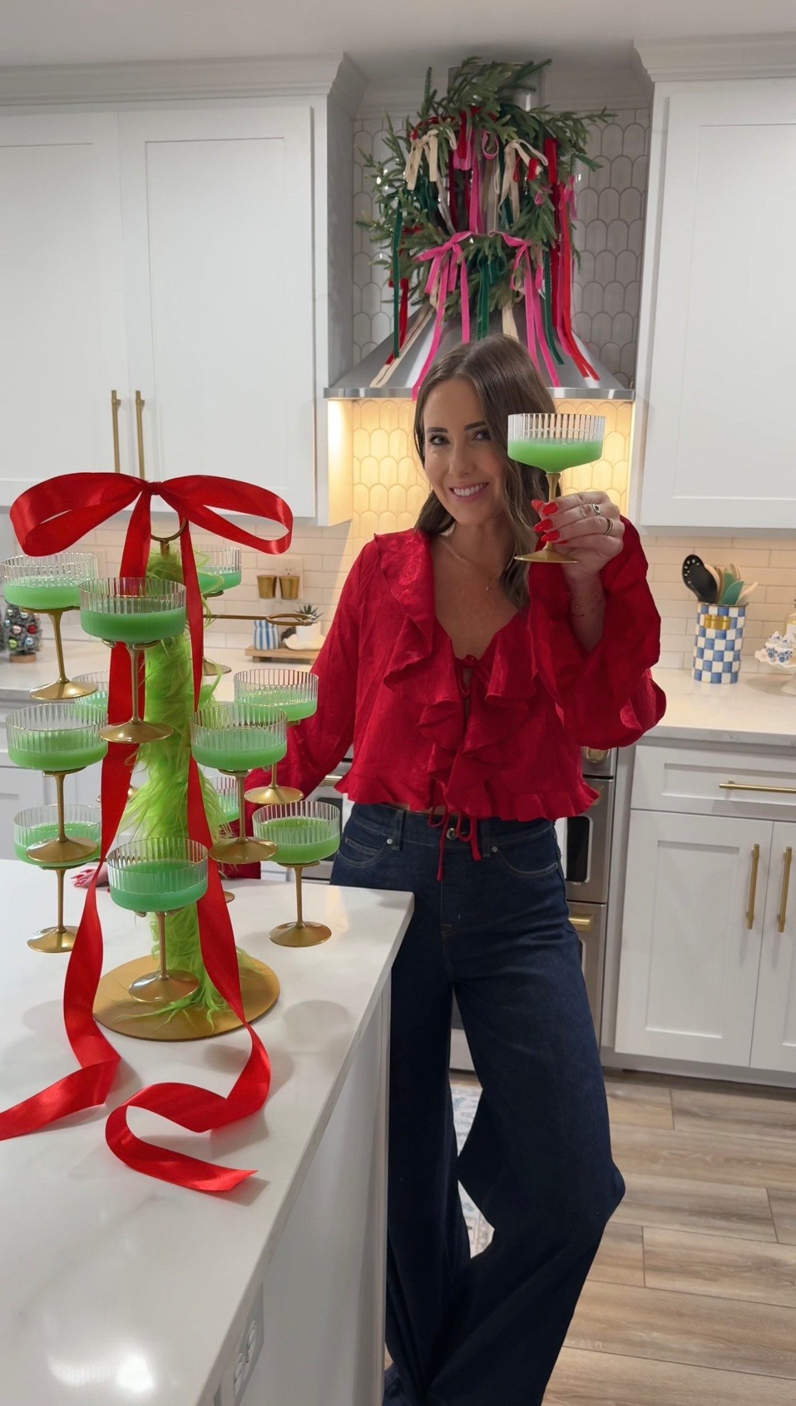 Wearing a medium in my red ruffle top! Love red for the holidays + anytime during the winter months! 

Oh and these spanx jeans are so good!

#LTKFindsUnder50 #LTKHoliday #LTKootd