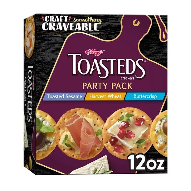 Kellogg's Toasteds Crackers, Holiday Snack Crackers, Christmas Charcuterie Board Snacks, Variety ... | Walmart (US)