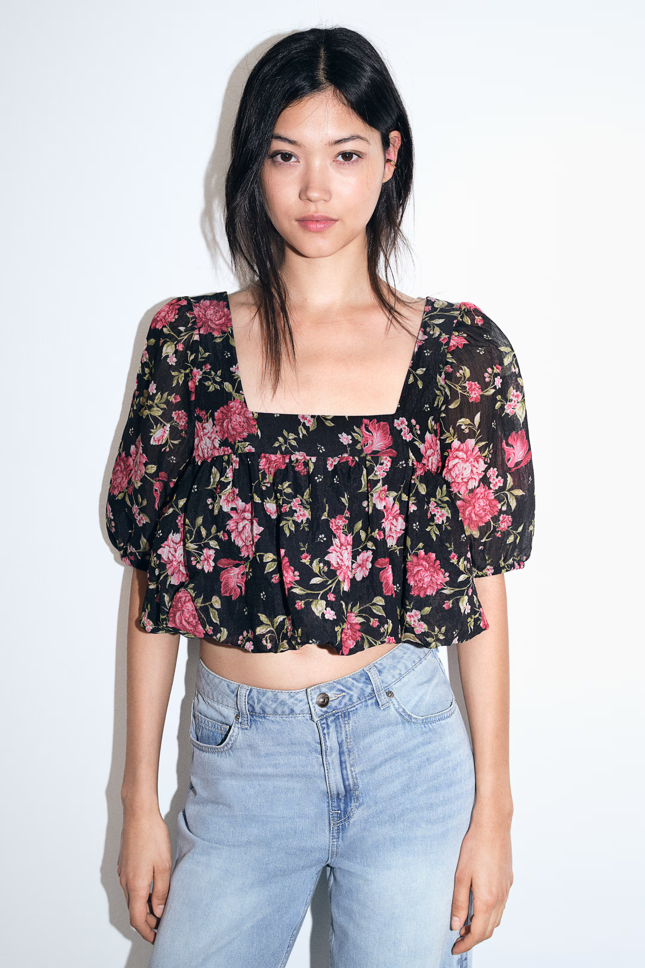 Camicetta fantasia con bordo a palloncino | H&M (FR, IT, ES, PT, BE)