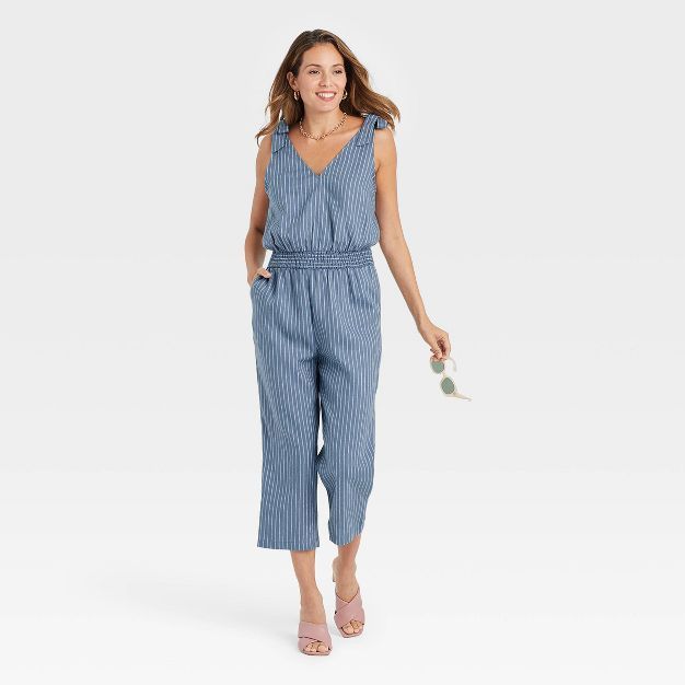 Women's Sleeveless Tie-Shoulder Jumpsuit - A New Day™ | Target
