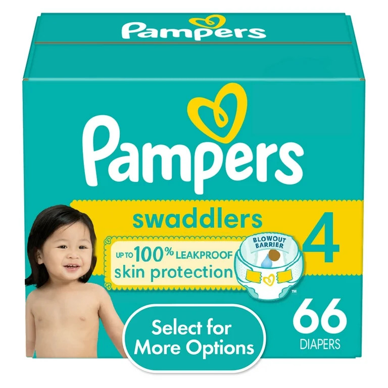 Pampers Swaddlers Diapers, Size 4, 66 Count (Select for More Options) | Walmart (US)