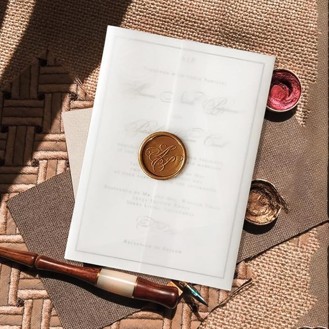 ZYNERY 70 Pack Pre-folded Vellum Jackets for 5x7 Invitations, Vellum Paper 5x7 for Invitations, T... | Amazon (US)