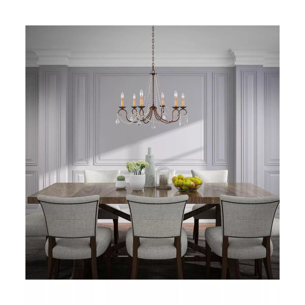 Livex Lighting Pennington 6 - Light Chandelier in  Hand Applied Venetian Golden Bronze | Target
