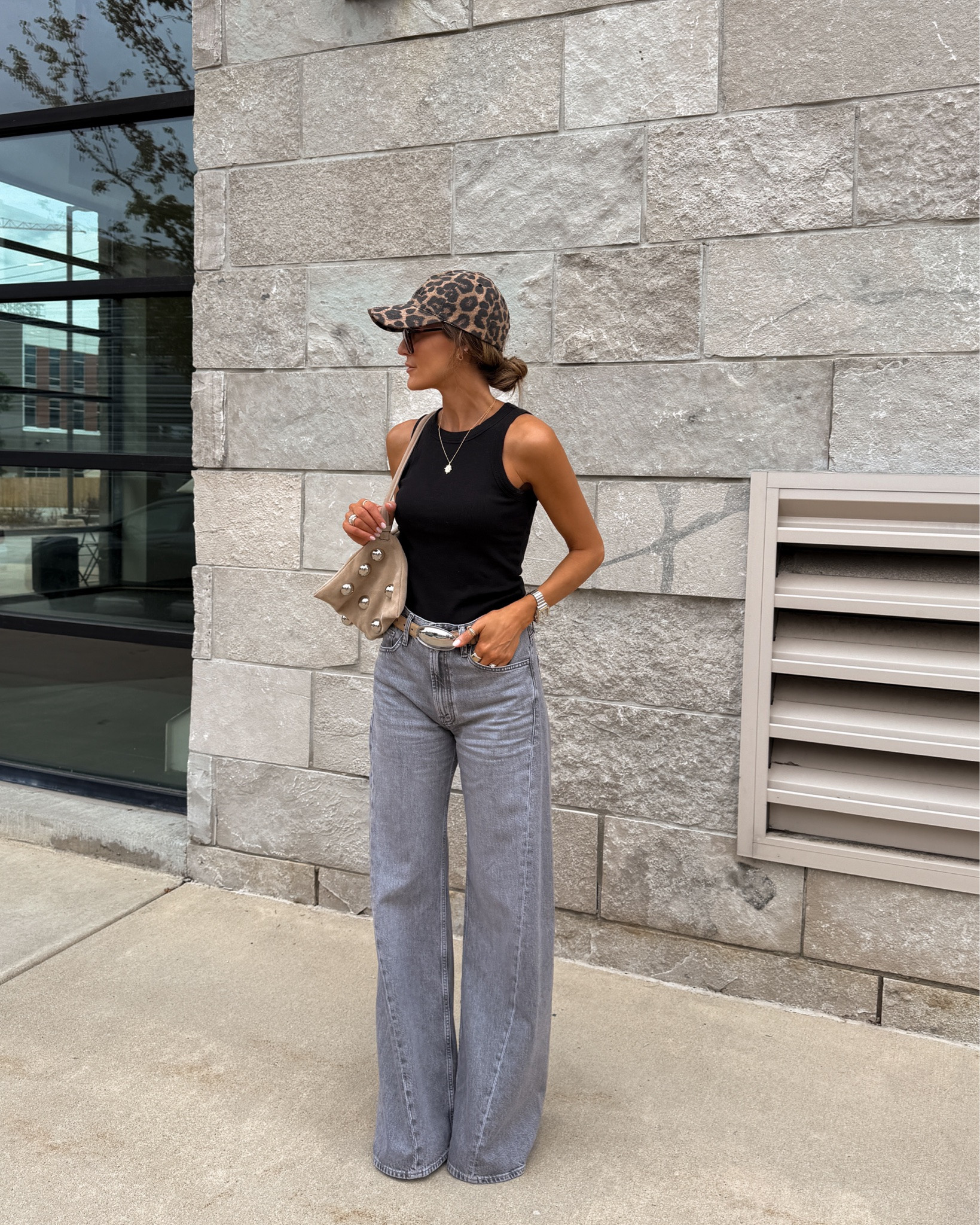Back to school outfit 
Mother lemon twist jeans fit tts, super long worth hemming 
Obsessed w the new finds: bag, belt (small) and ball cap!

#LTKgrwm #LTKSeasonal #LTKOver40