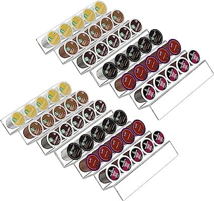 AITEE Acrylic K Cup Coffee Pod Holder, 2 Packs Clear Step-Shaped K Cup Drawer Organizer for Offic... | Amazon (US)