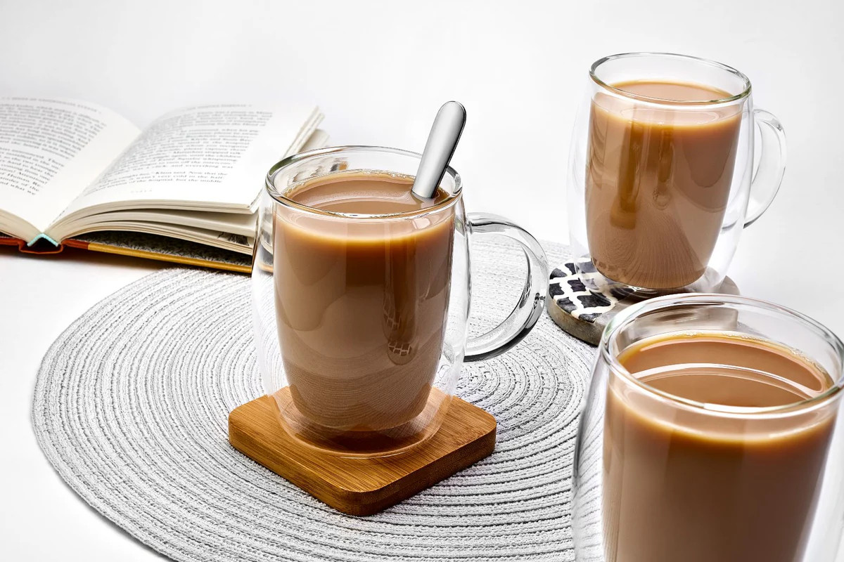 JoyJolt Aroma  Double Wall Glass Coffee Mugs - Set of 2 | JoyJolt