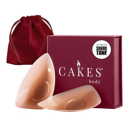 CAKES Body® sticky Triangle Nipple Covers for Women - Silicone Nipple Covers With an Adhesive-free nip nook™ Caramel/Plus | Amazon (US)
