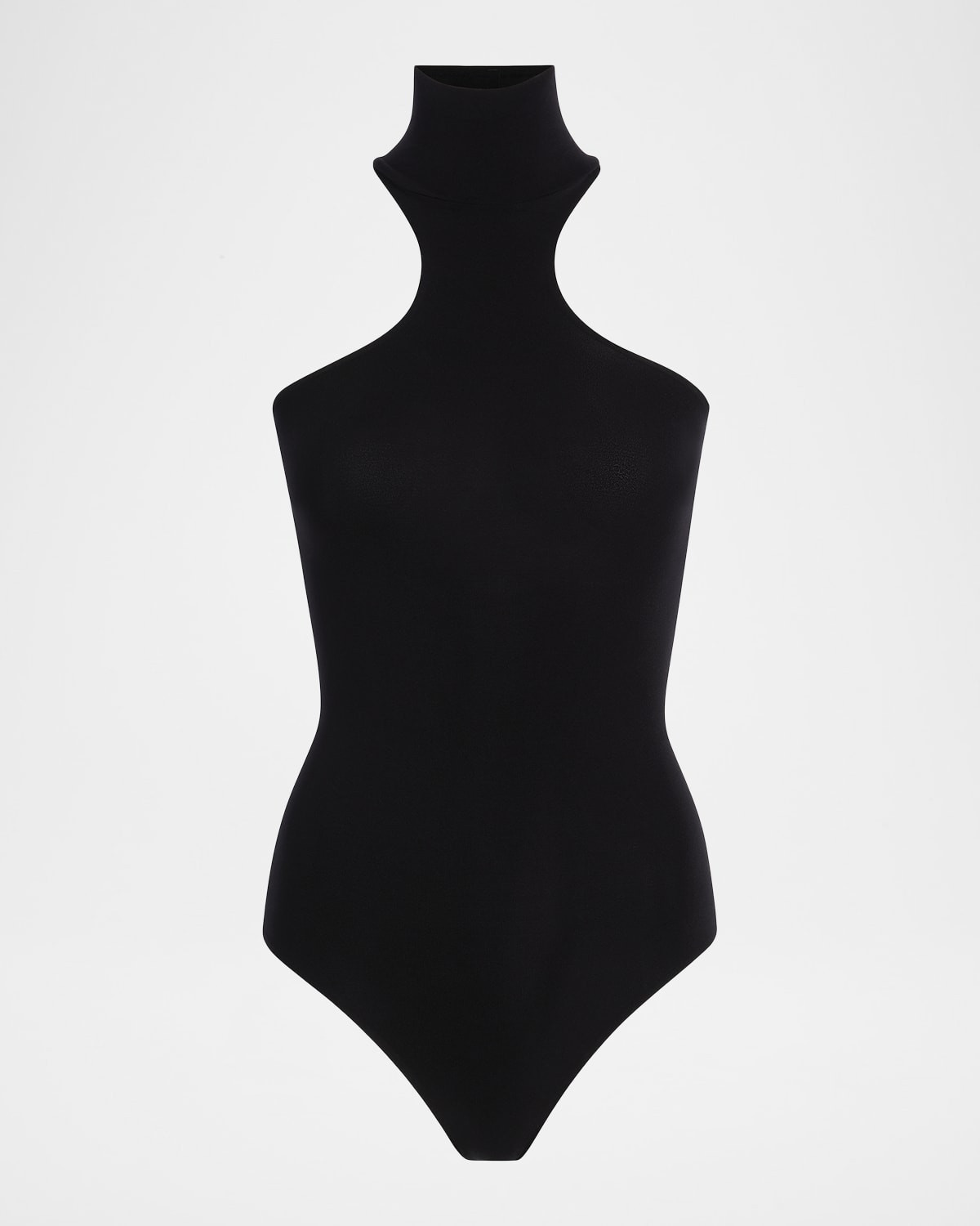 Ballet Racer Turtleneck Microfiber Bodysuit | Neiman Marcus