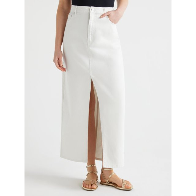 Scoop Women's Maxi Jean Skirt, Sizes 0-18 | Walmart (US)
