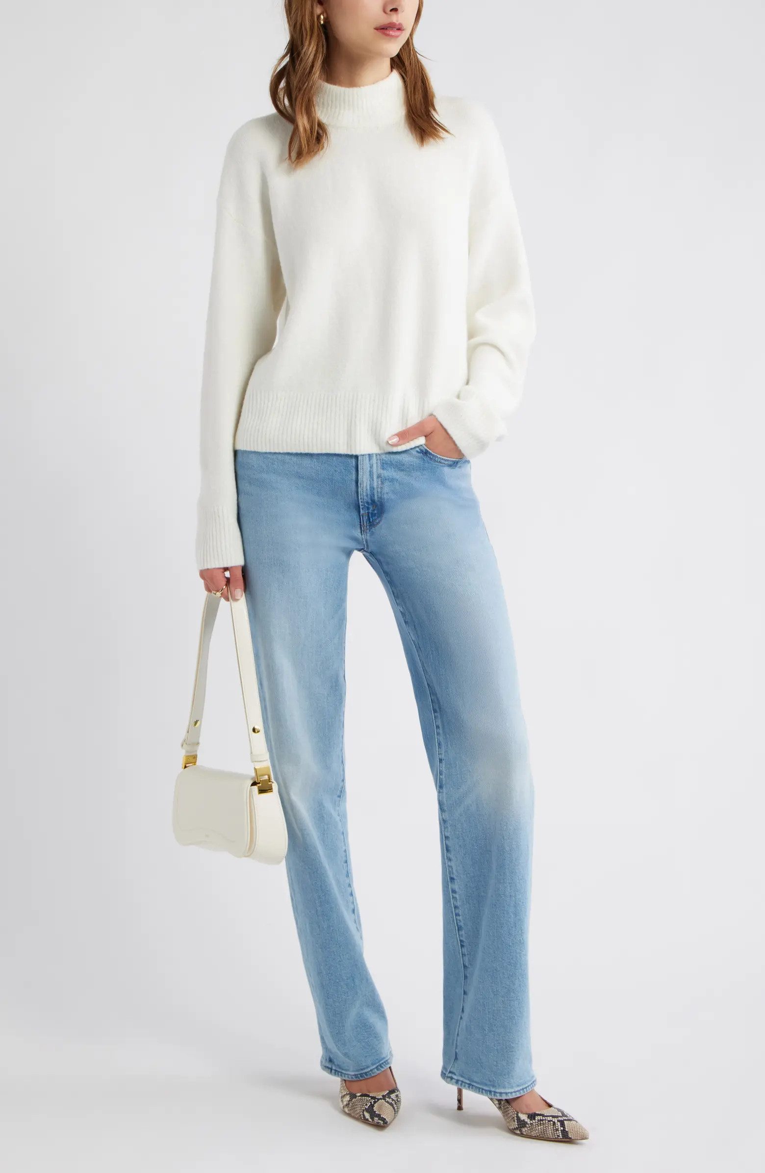 Boxy Mock Neck Sweater | Nordstrom