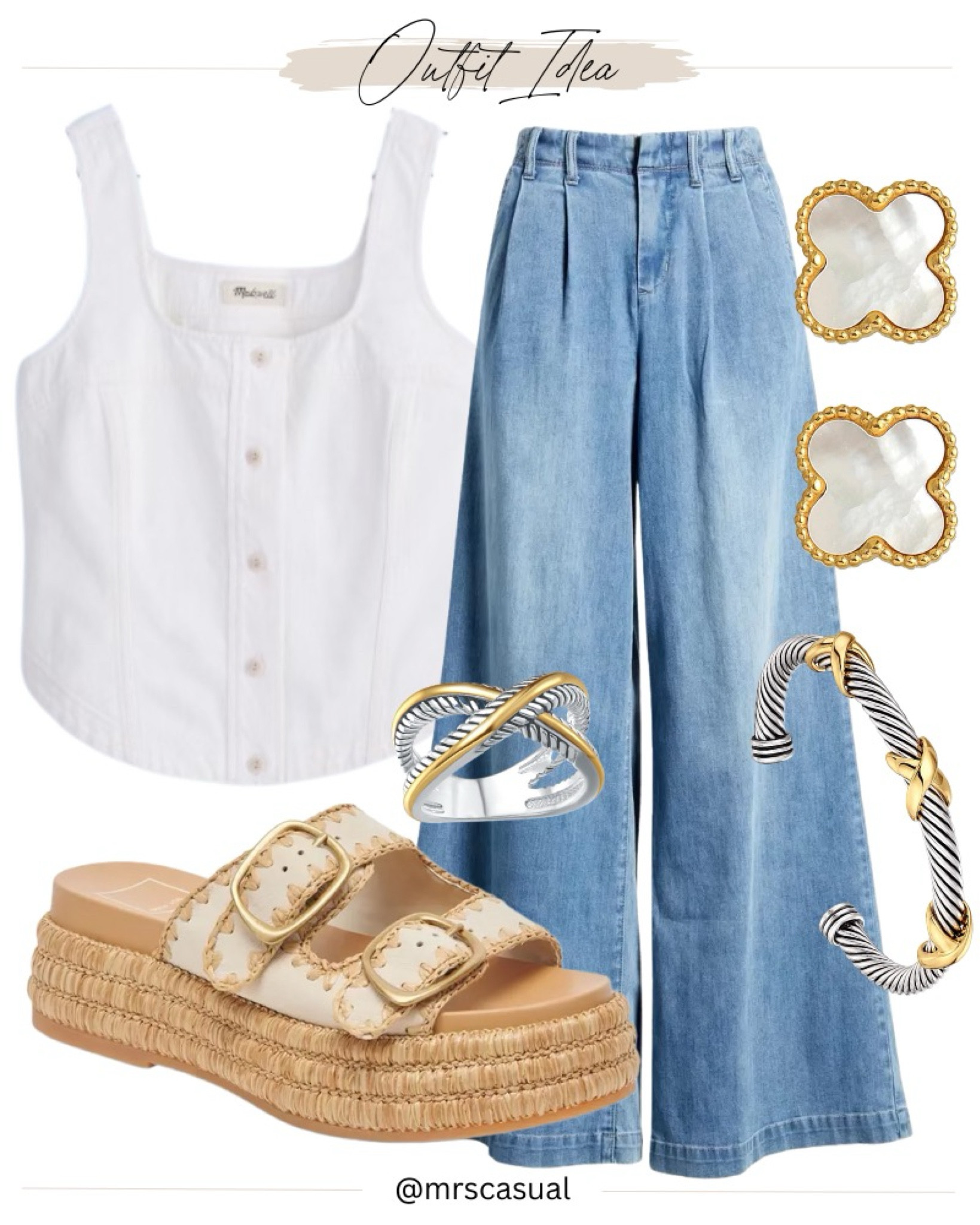 Cutest wide leg jeans from Nordstrom denim tank and platform sandals 

#LTKFindsUnder100 #LTKStyleTip #LTKxNSale
